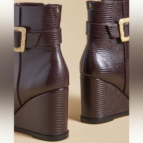 Sam Edelman Weslie Point Toe Wedge Ankle Boots - Picture 3 of 13